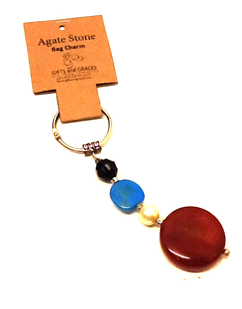 Agate Bag Charm